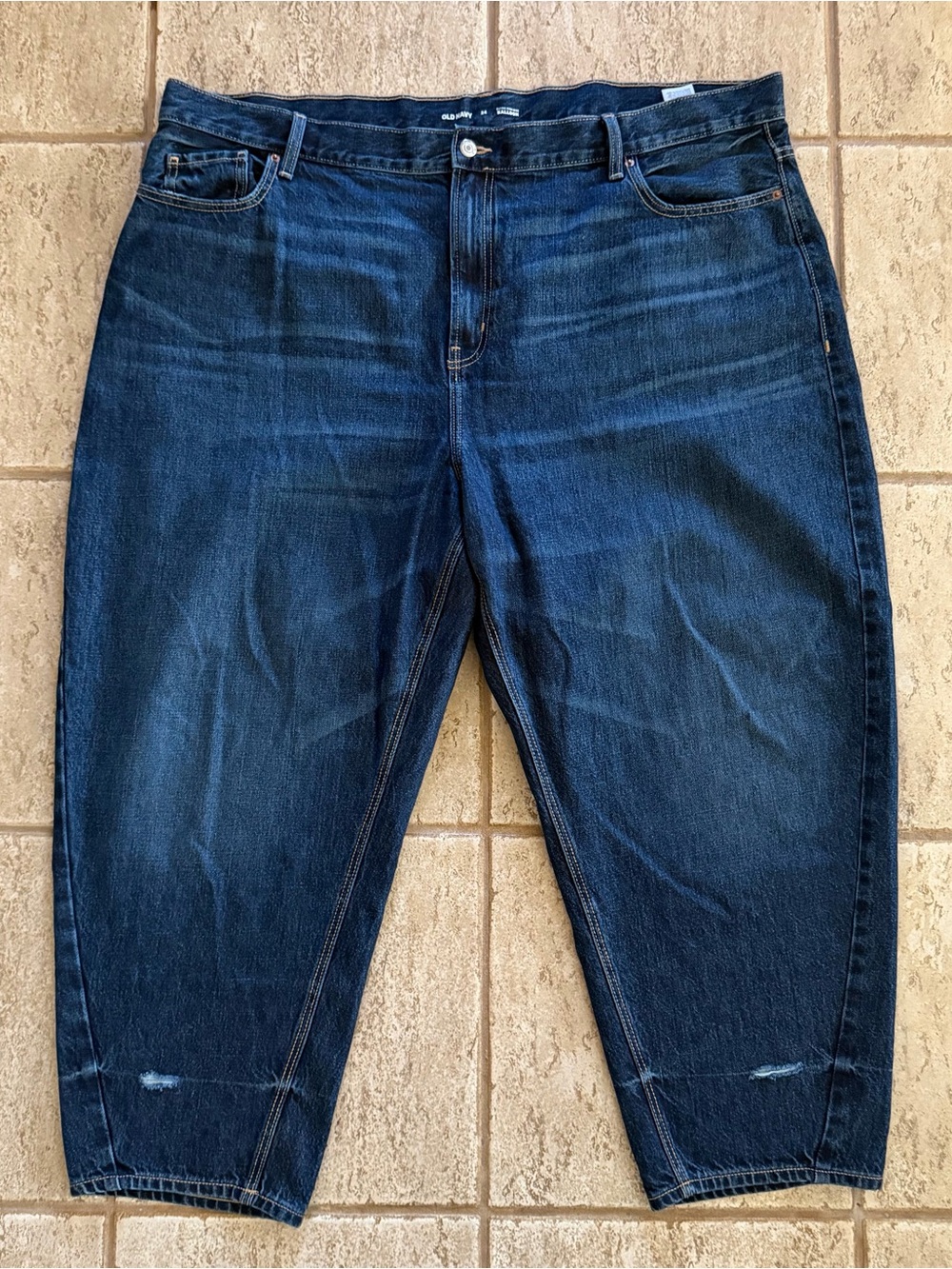 Old Navy Womens Extra High Rise Balloon Jeans Size 24 Dark Wash Y2K Baggy
